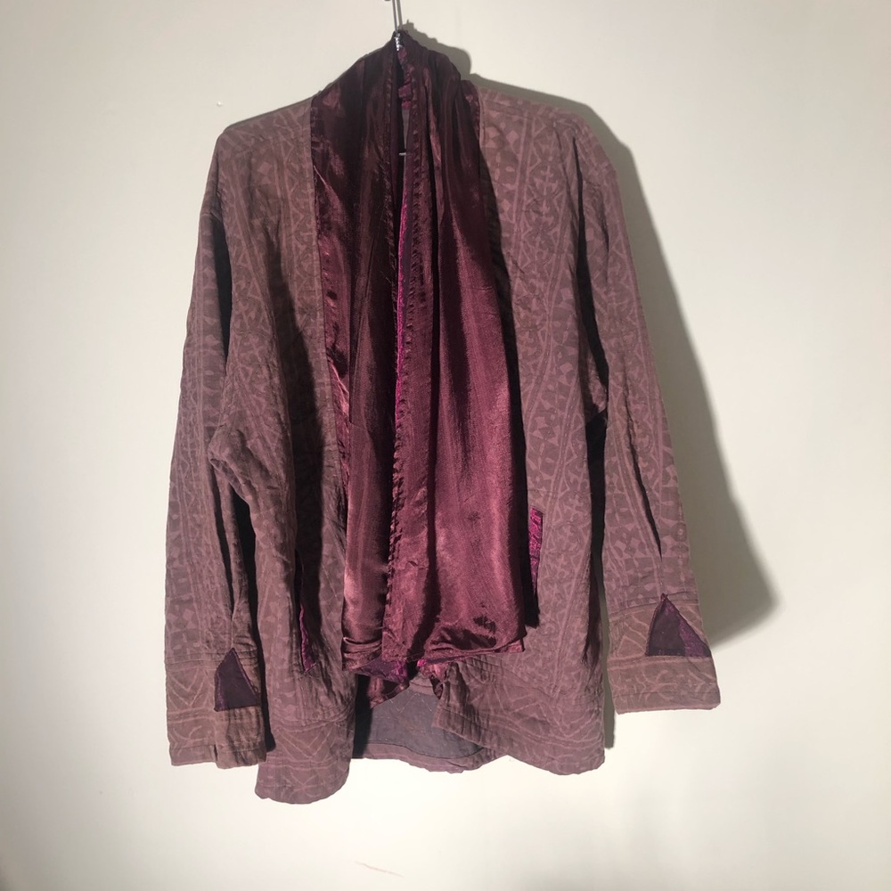 Vintage quilted, slouchy cardigan jacket